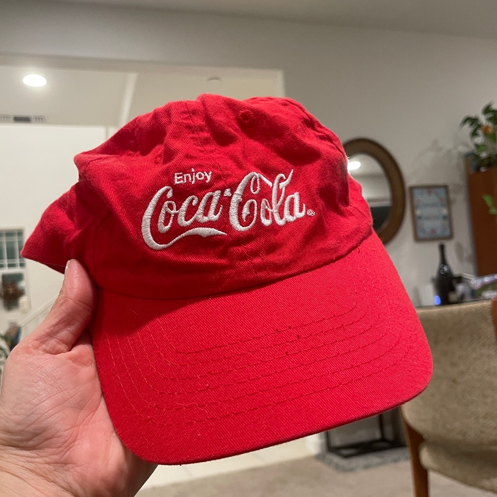Coca Cola red hat. Velcro back